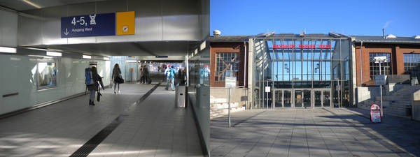 {if0:m_addinfo!=){if1:m_addinfo=)Foto links: erneuerte Personenunterführung; Foto rechts: neu eröffneter Bahnhofsausgang West